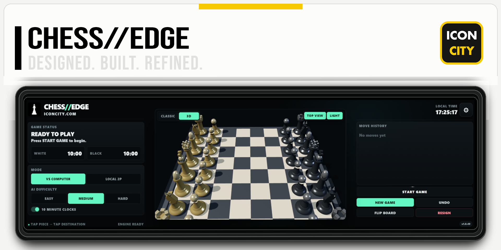 CHESS//EDGE XE widget artwork