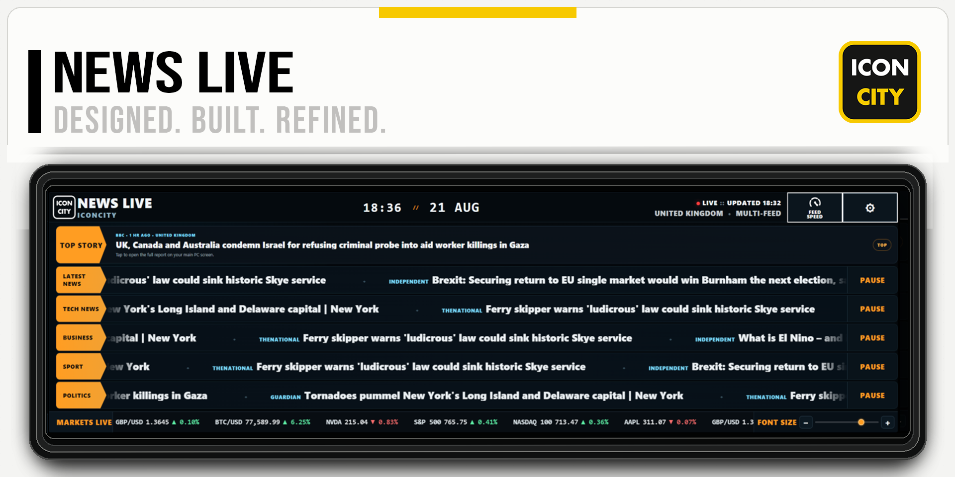 NEWS LIVE XE widget artwork