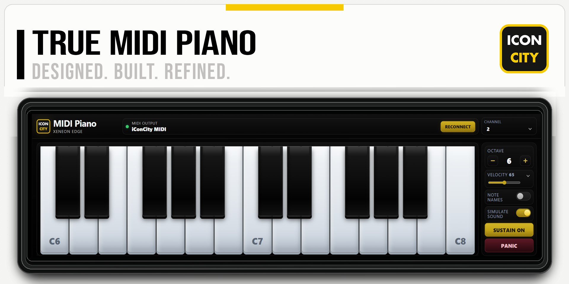 True Midi Piano XE widget artwork
